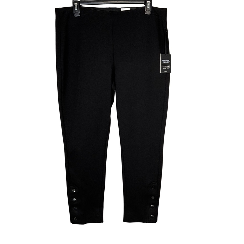 Vera Wang Pants Size LP Shaping Skinny Stretch Pant Ankle Snaps